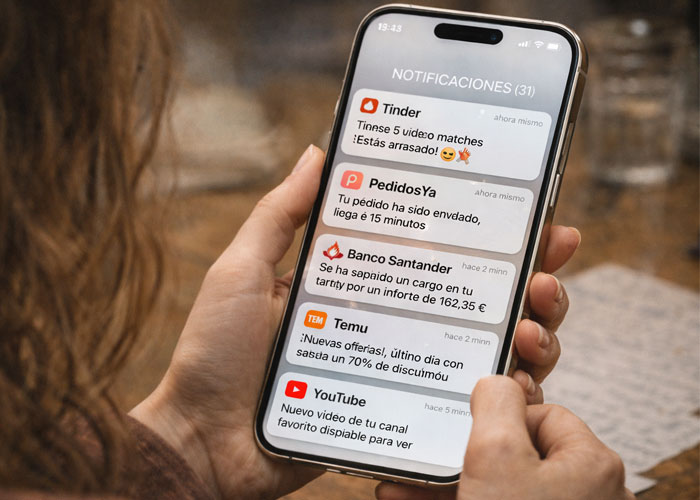 Ansiedad digital - simulador de notificaciones